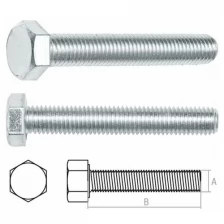 Болт М6х16 мм шестигр., цинк, кл.пр. 5.8, DIN 933 (20 кг) STARFIX (SM-13469-20)